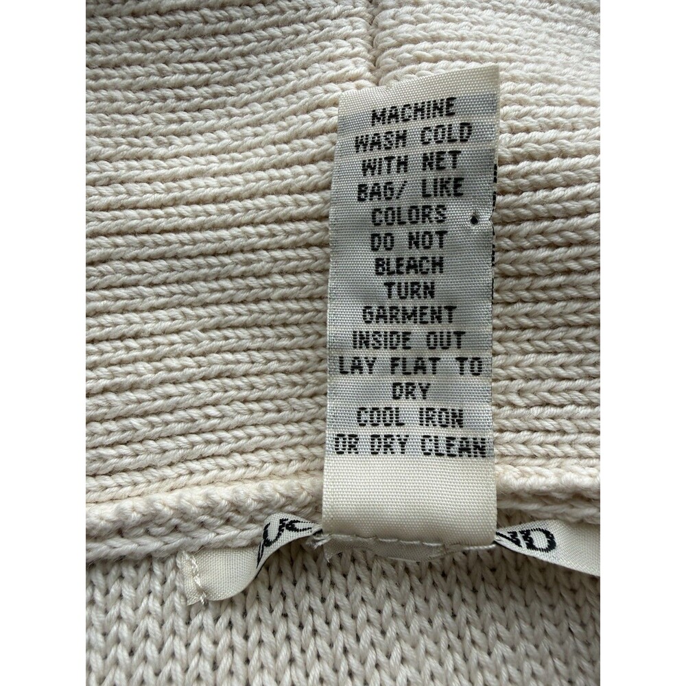 Lucky Brand 100% Cotton Beige Button Up Cardigan Sweater Womens Size Small - Picture 4 of 7